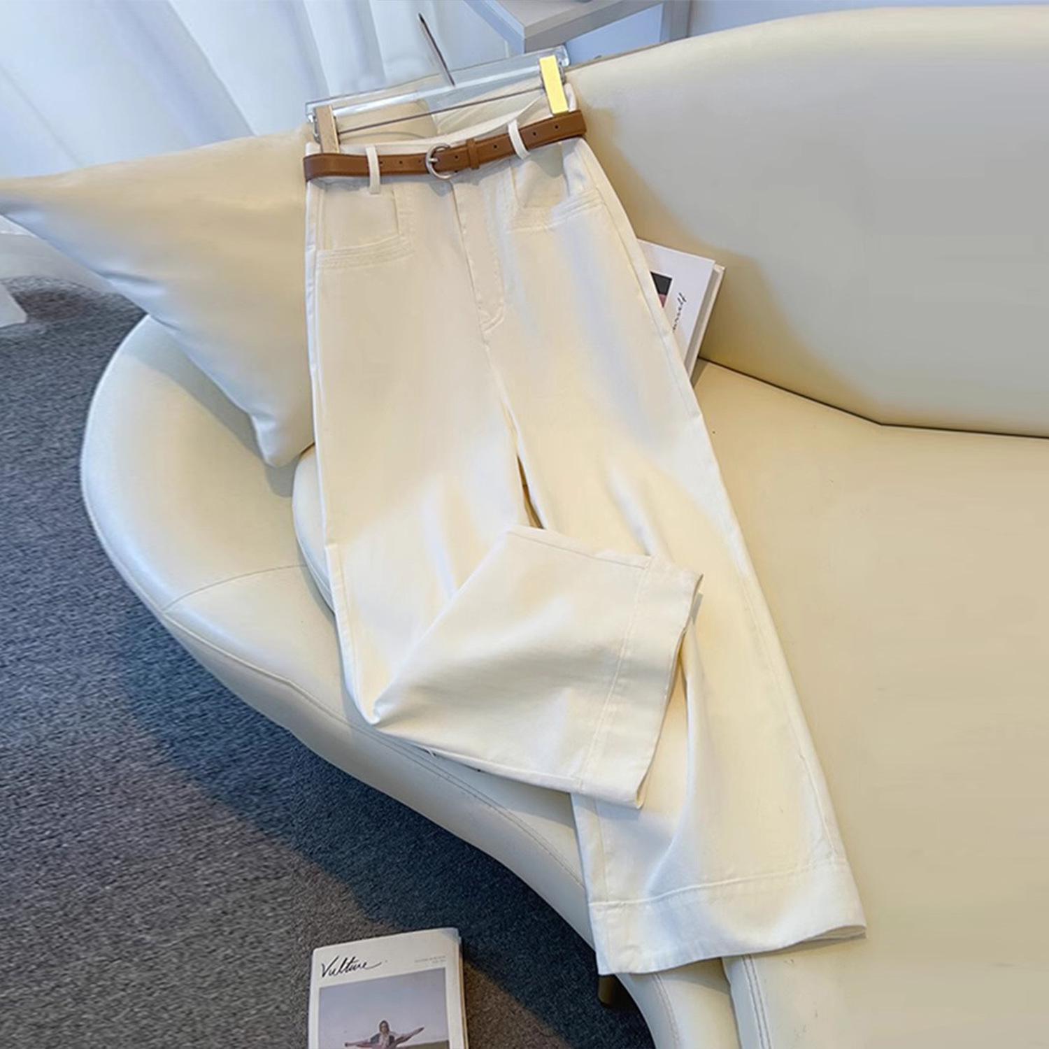 Women s High-Waisted White Wide-Leg Jeans - Petite 9-Point Pants for Spring/Autumn 2025 M
Women s High-Waisted White Wide-Leg Jeans - Petite 9-Point Pants for Spring/Autumn 2025 M