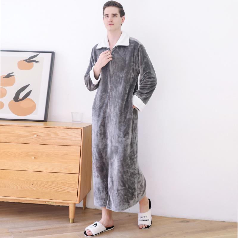 Unisex Flannel Zipper Nightgown: Thickened Autumn/Winter Robe & Onesie Pajamas XL
Unisex Flannel Zipper Nightgown: Thickened Autumn/Winter Robe & Onesie Pajamas XL