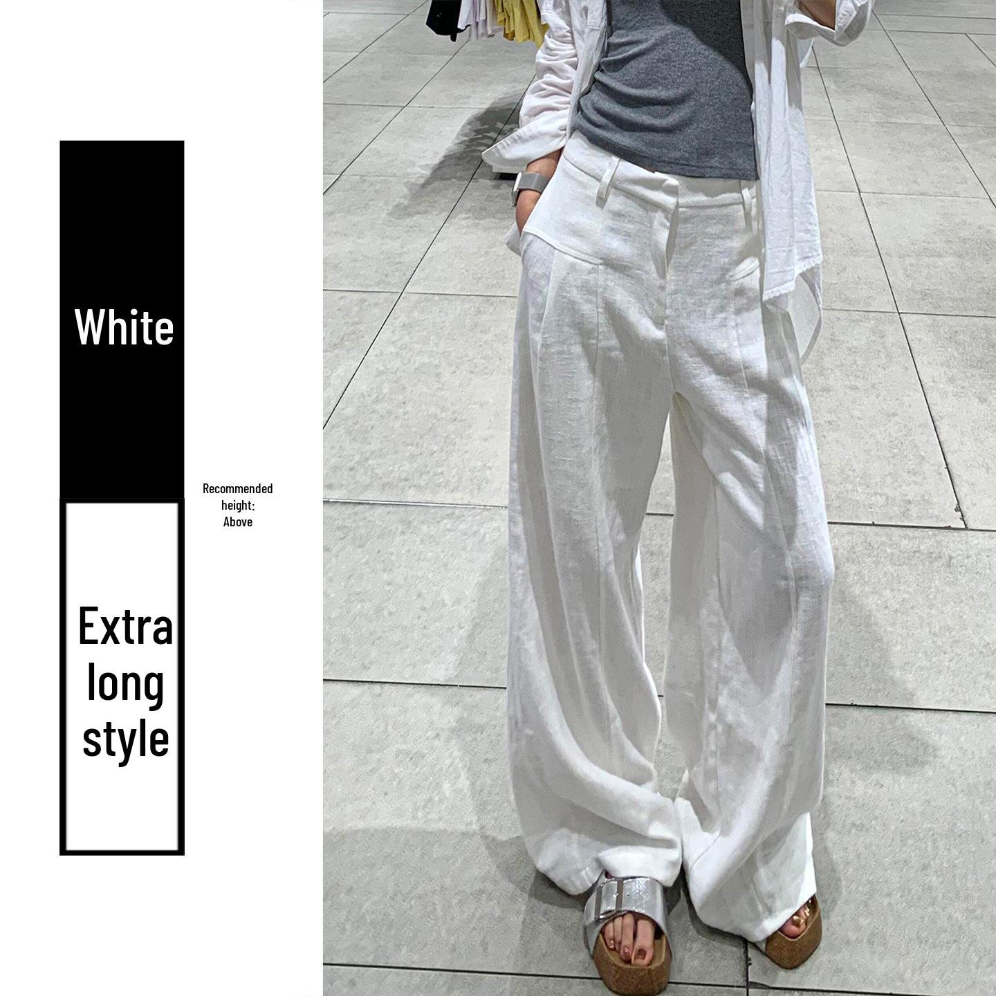 Korean High-Waisted White Wide-Leg Pants, Spring 2026 - Women s Drapey Old Money Style Cotton Linen Trousers XX-Large
Korean High-Waisted White Wide-Leg Pants, Spring 2026 - Women s Drapey Old Money Style Cotton Linen Trousers XX-Large