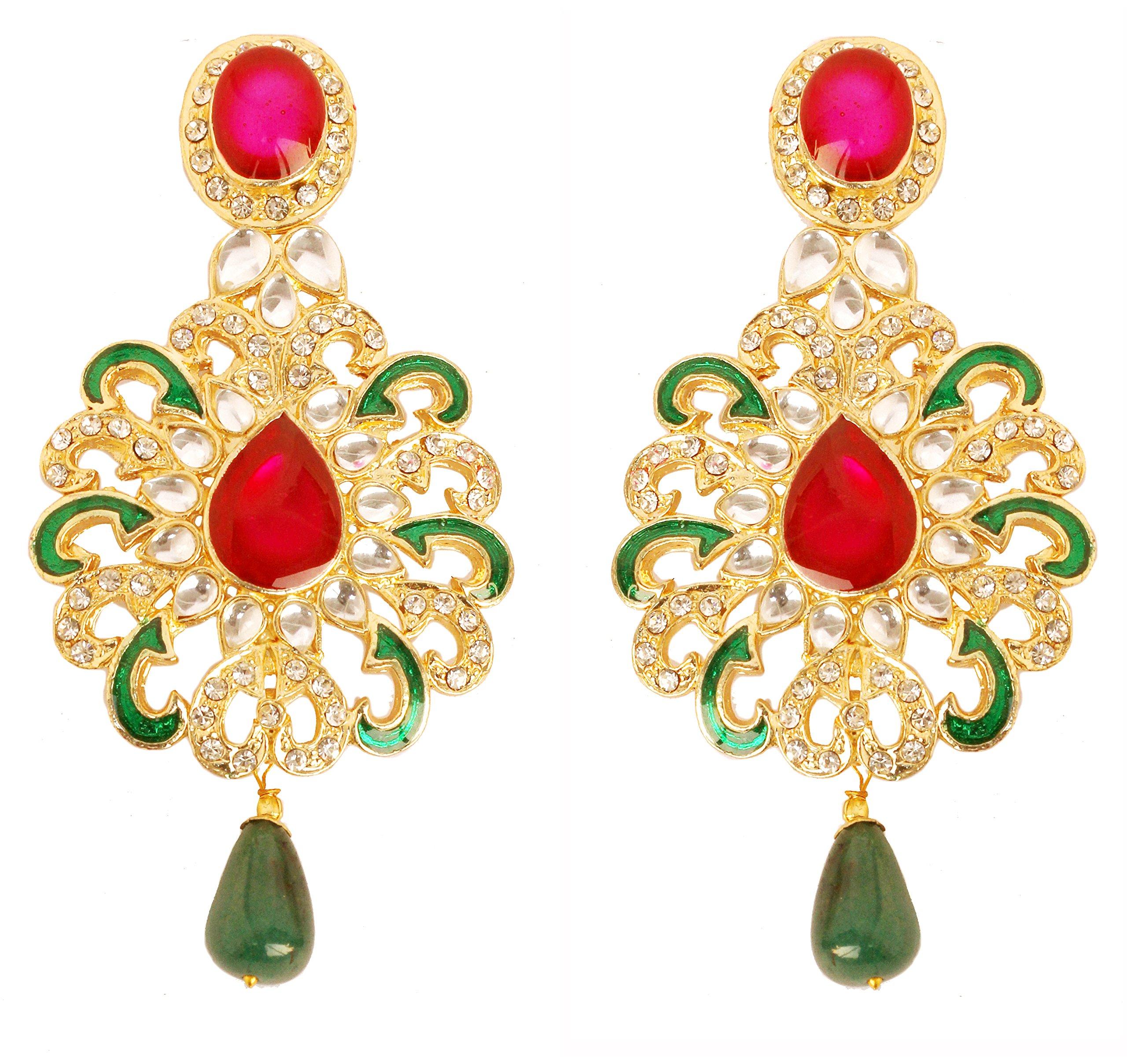Touchstone Indian Bollywood Kundan Mina Fuchsia White Jewelry Chandelier Earrings Antique Gold Tone Green
Touchstone Indian Bollywood Kundan Mina Fuchsia White Jewelry Chandelier Earrings Antique Gold Tone Green