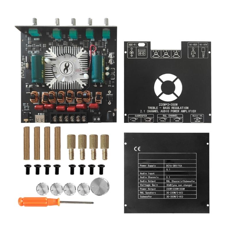 Бездротова аудіопідсилювальна плата AS21 2.1CH 220W x2+350W Для домашнього кінотеатру Бездротове 5.1 та керування через додаток 1
Бездротова аудіопідсилювальна плата AS21 2.1CH 220W x2+350W Для домашнього кінотеатру Бездротове 5.1 та керування через додаток 1