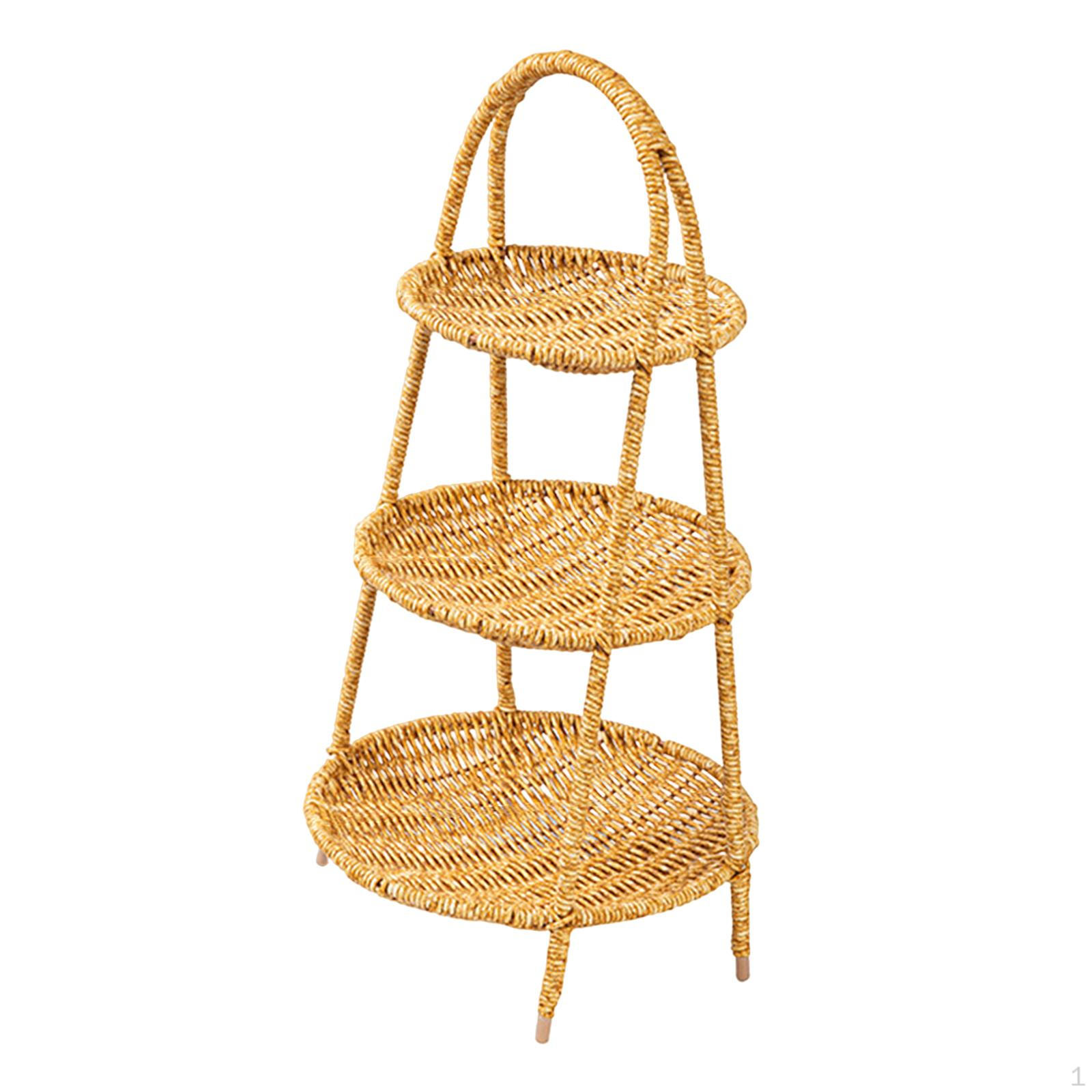 Decorative Wicker Platter, Dried Fruit Tray, Large Rattan Serving Woven for Bread Round three layers
Decorative Wicker Platter, Dried Fruit Tray, Large Rattan Serving Woven for Bread Round three layers