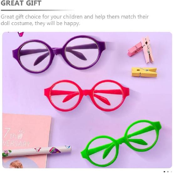 Girl Toys 3 Pairs Doll Glasses Doll Eyeglasses Miniature Plastic Glasses Round Glasses Frame Mini Glasses for 18 Inches Dolls Toy
Girl Toys 3 Pairs Doll Glasses Doll Eyeglasses Miniature Plastic Glasses Round Glasses Frame Mini Glasses for 18 Inches Dolls Toy
