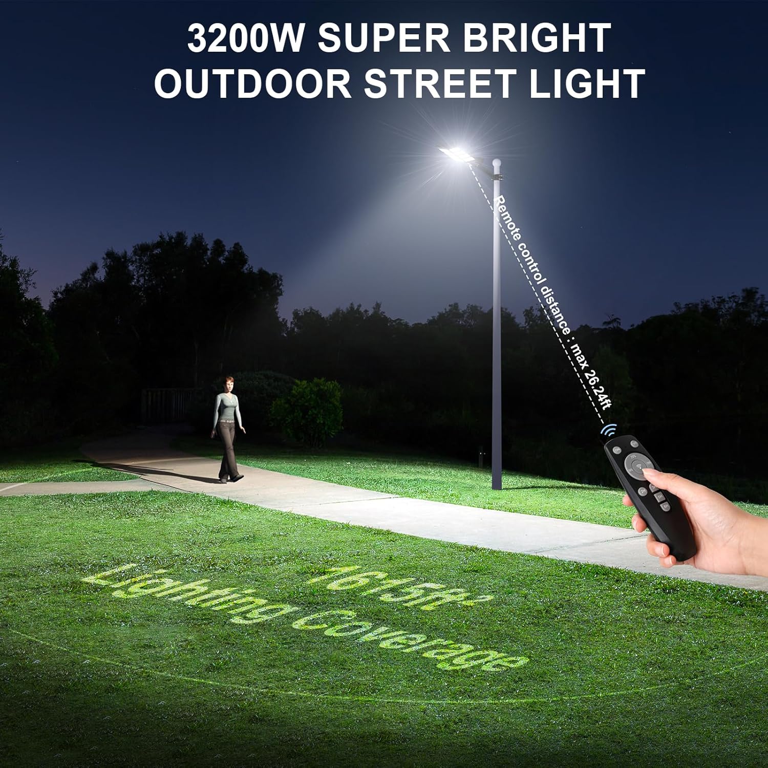 320000LM Solar Street Lights Outdoor, 3200W Waterproof IP66 for Driveway, Garden, Yard 3200 0 Watts
320000LM Solar Street Lights Outdoor, 3200W Waterproof IP66 for Driveway, Garden, Yard 3200 0 Watts
