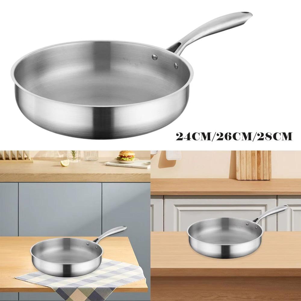 Non-Stick Frying Pan Stainless Steel Saute Pan Portable Cooking Pan for Gas Stove Induction Cooker Silver/L
Non-Stick Frying Pan Stainless Steel Saute Pan Portable Cooking Pan for Gas Stove Induction Cooker Silver/L