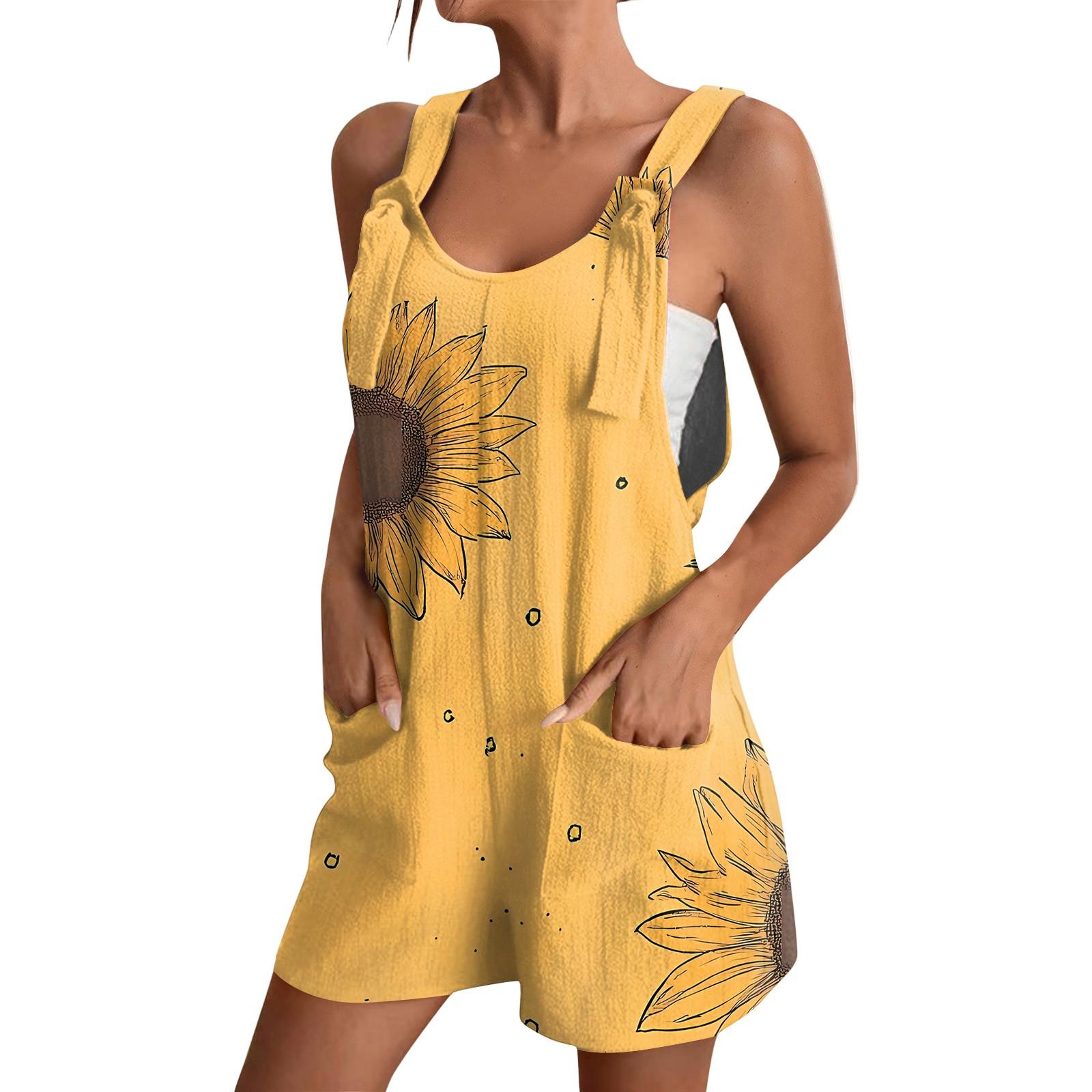 Женский модный комбинезон с цветочным принтом, повседневный комбинезон-шорты XXL жёлтый
Женский модный комбинезон с цветочным принтом, повседневный комбинезон-шорты XXL жёлтый