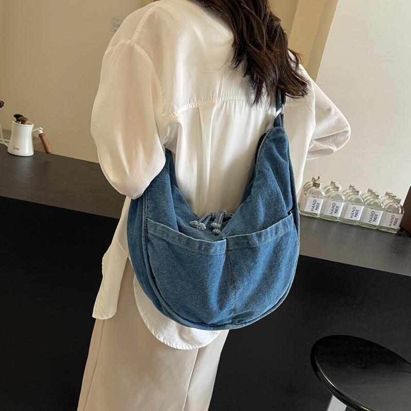 Denim Dumpling Bag Female New Simple Solid Color Shoulder Crossbody Bag Casual Lightweight Large Capacity Canvas Bag синій
Denim Dumpling Bag Female New Simple Solid Color Shoulder Crossbody Bag Casual Lightweight Large Capacity Canvas Bag синій