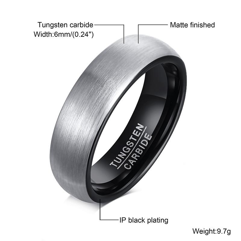 Tungsten Men Ring Plain Gray 6mm Brushed Dome Wedding Band Rings Men s Anniversary Jewelry 14 чорний колір сірий
Tungsten Men Ring Plain Gray 6mm Brushed Dome Wedding Band Rings Men s Anniversary Jewelry 14 чорний колір сірий