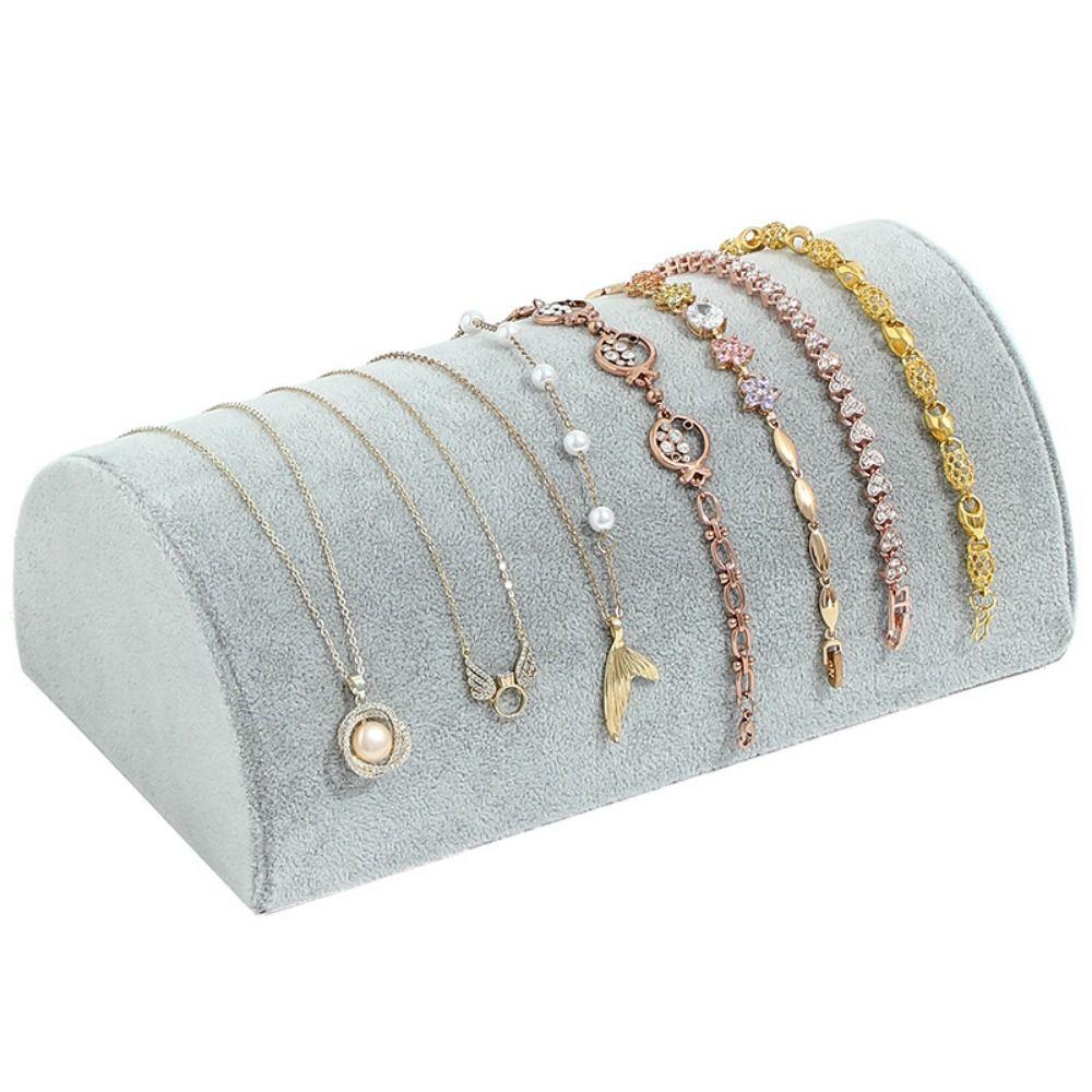 Elegant Velvet Jewelry Display Stand Semicircular Bangles Storage Rack Watch Organization серый
Elegant Velvet Jewelry Display Stand Semicircular Bangles Storage Rack Watch Organization серый