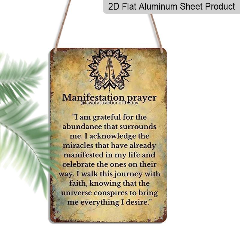 2D Flat 1pc of Aluminium Wall Art Featuring A Manifestation Prayer - A Spiritual Affirmation Decoration Conveying Messages of Gratitude and 20*30cm
2D Flat 1pc of Aluminium Wall Art Featuring A Manifestation Prayer - A Spiritual Affirmation Decoration Conveying Messages of Gratitude and 20*30cm