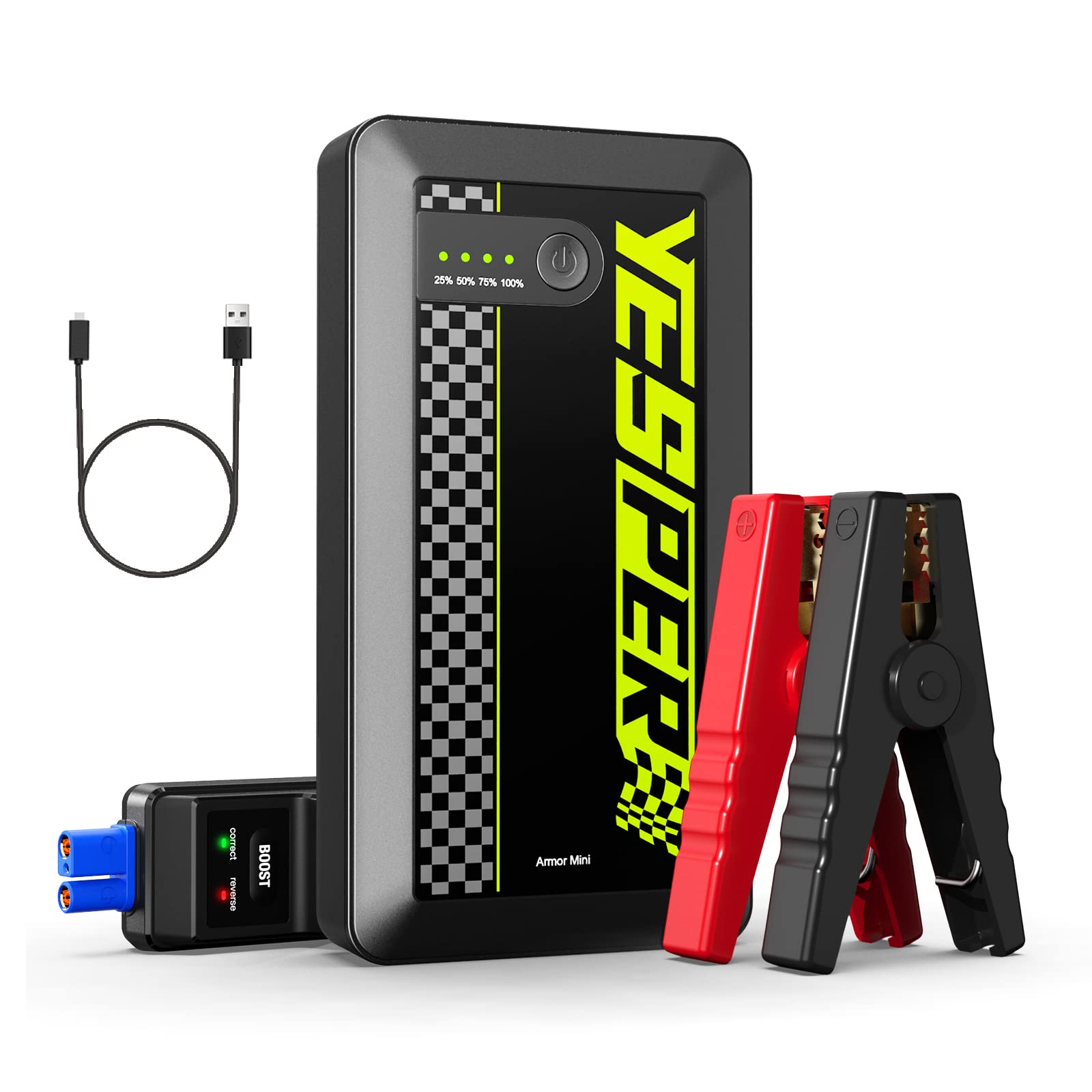 YESPER JS-377 Jump Starter 12V Car Jump Starter 12000mAh Large Capacity Weighs Only 310g 1500A Peak Current
YESPER JS-377 Jump Starter 12V Car Jump Starter 12000mAh Large Capacity Weighs Only 310g 1500A Peak Current
