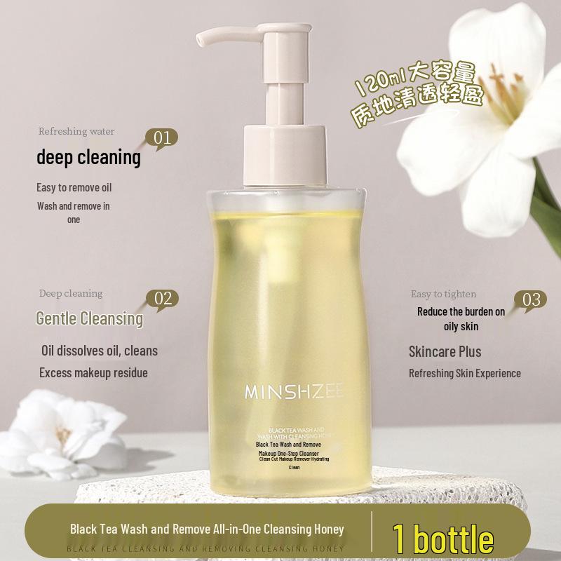 MINSHZEE Black Tea Cleansing Oil: Makeup Remover & Gentle Deep Cleanser, Non-Irritating & Oil-Control Formula (M-9622)
MINSHZEE Black Tea Cleansing Oil: Makeup Remover & Gentle Deep Cleanser, Non-Irritating & Oil-Control Formula (M-9622)