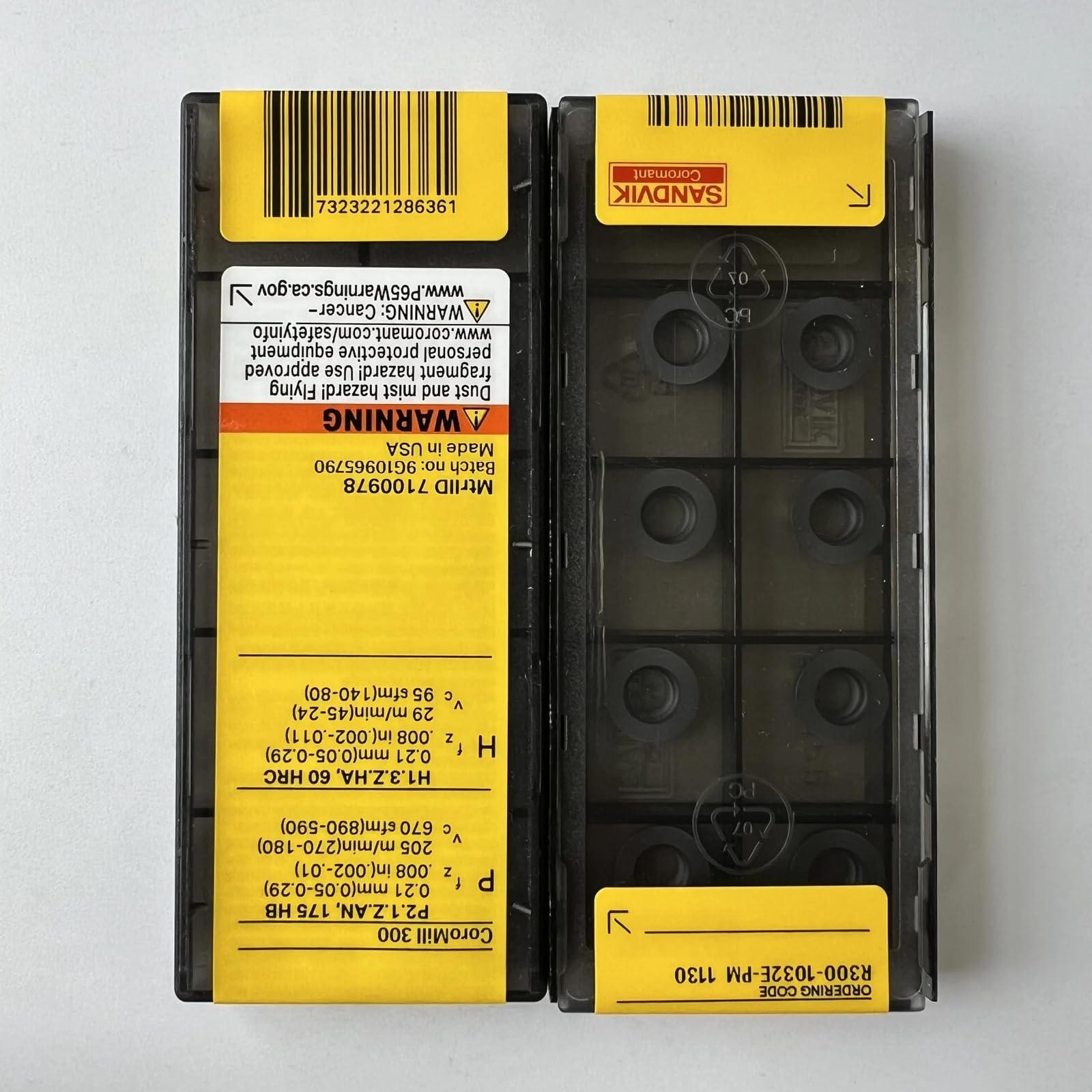 Original Sandvik / R300-1032E-PM 1130 / CNC lathe carbide blade 10 Pcs
Original Sandvik / R300-1032E-PM 1130 / CNC lathe carbide blade 10 Pcs