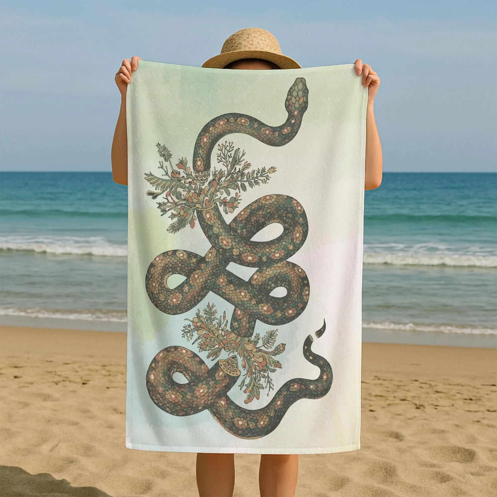 1PC Floral Serpent Boho Beach Towel, Polyester Quick Dry Lightweight Towel, Soft Mystical Towel for Nature Lover Gift, Beach & M W30*H60(CM)
1PC Floral Serpent Boho Beach Towel, Polyester Quick Dry Lightweight Towel, Soft Mystical Towel for Nature Lover Gift, Beach & M W30*H60(CM)