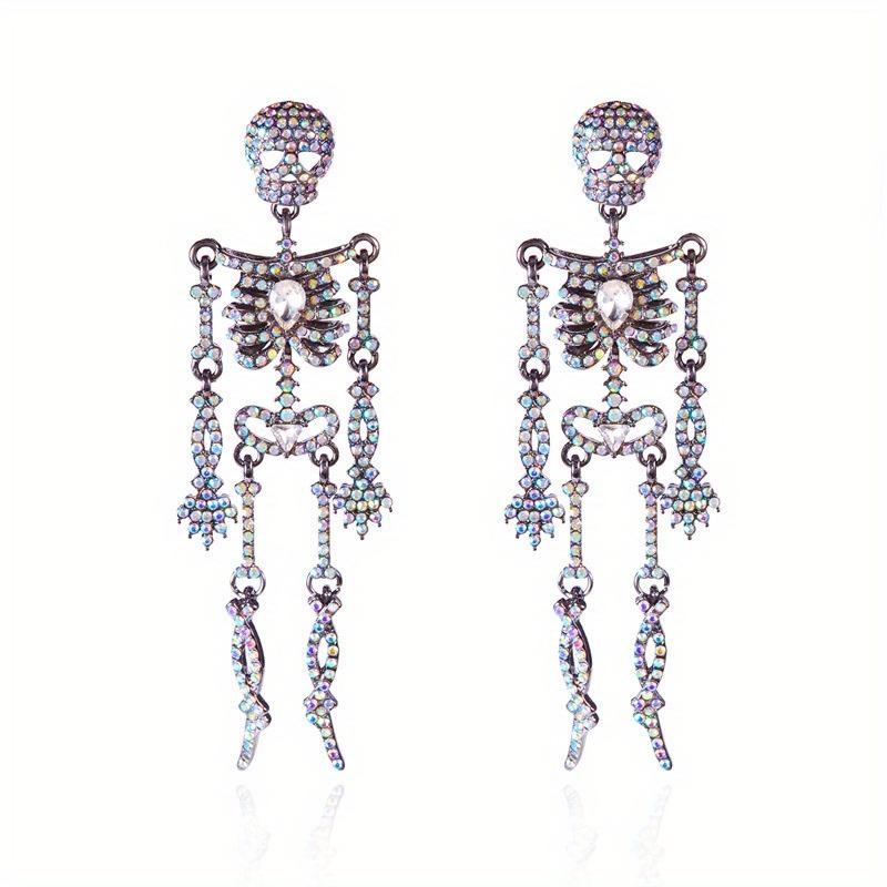 Women s Gothic Halloween Earrings - Skeleton dangling Drops with KC Golden Plating, Spooky Party Jewelry for Halloween, Everyday & Costume Events - St
Women s Gothic Halloween Earrings - Skeleton dangling Drops with KC Golden Plating, Spooky Party Jewelry for Halloween, Everyday & Costume Events - St