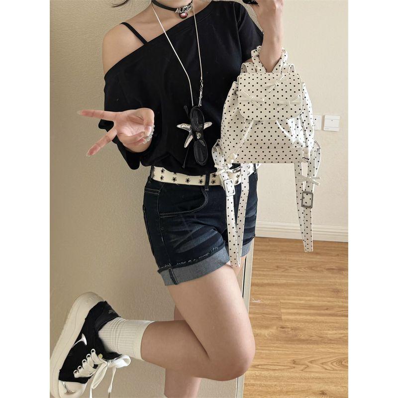 Korean Series Girly Heart Bow Backpack Women s Cute Ballet Style Polka Dot Portable Backpack Travel All-Matching Schoolbag White
Korean Series Girly Heart Bow Backpack Women s Cute Ballet Style Polka Dot Portable Backpack Travel All-Matching Schoolbag White