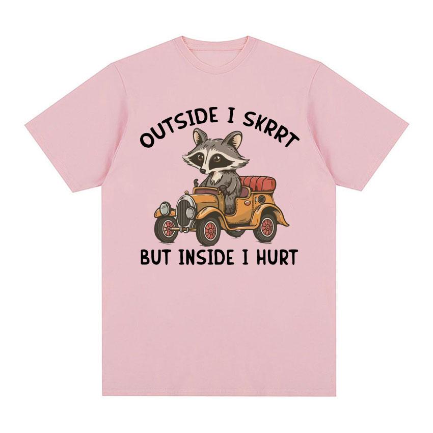 Забавная футболка снаружи I Skrrt Inside I Hurt Cute Raccoon Meme, мужская и женская модная футболка большого размера из 100% хлопка с коротким рукавом, топы
Забавная футболка снаружи I Skrrt Inside I Hurt Cute Raccoon Meme, мужская и женская модная футболка большого размера из 100% хлопка с коротким рукавом, топы