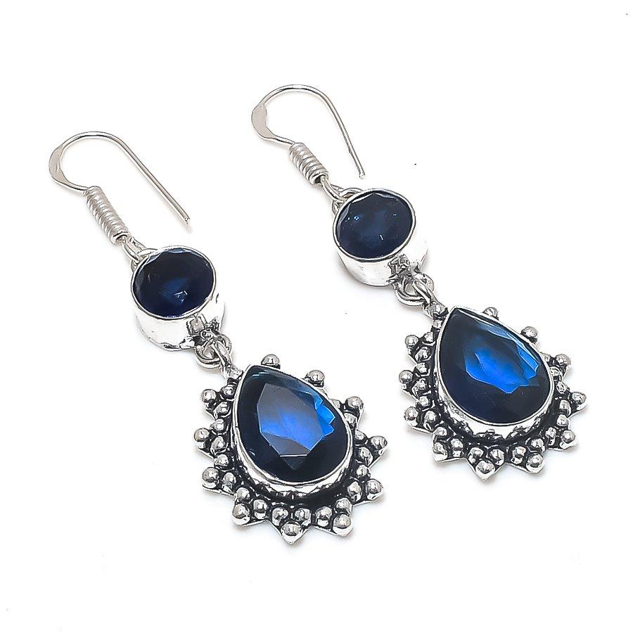 London Blue Topaz Gemstone 925 Sterling Silver Earring 2.05
London Blue Topaz Gemstone 925 Sterling Silver Earring 2.05