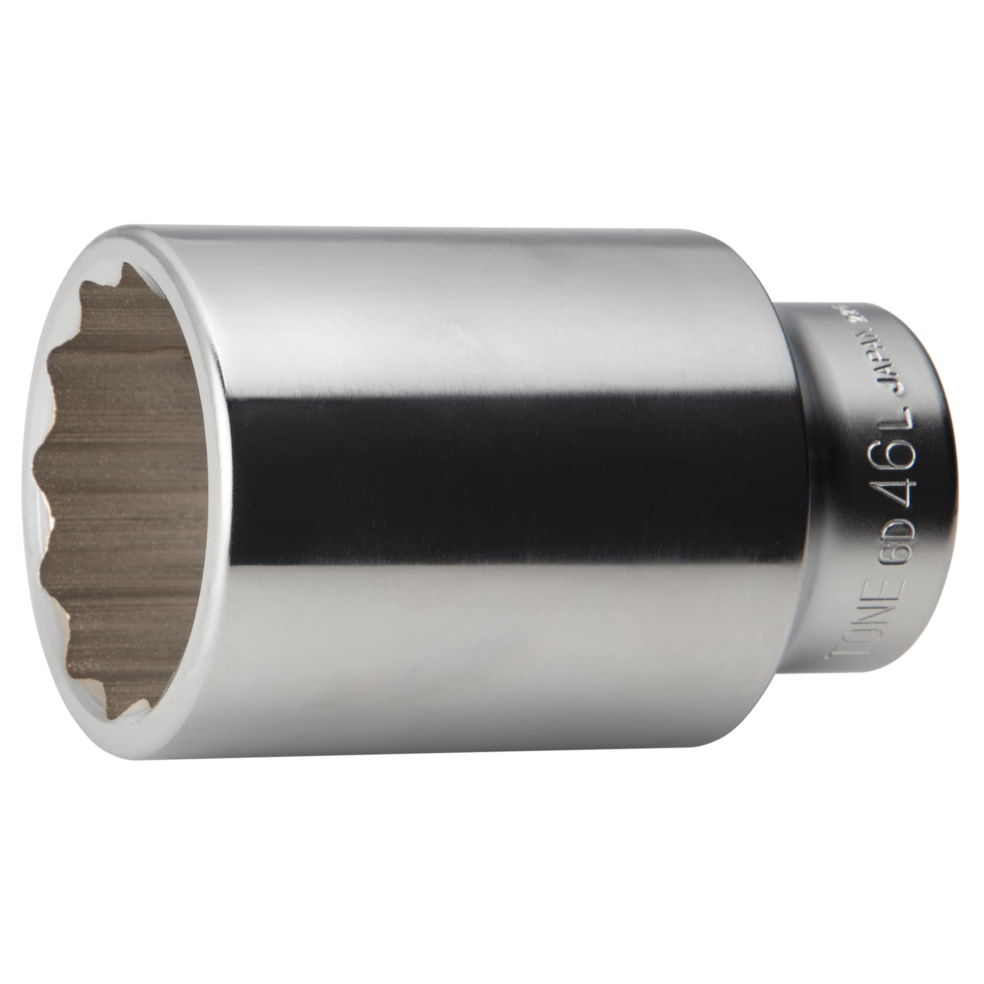 TONE Deep Socket 46mm Width (12-Point), 6D-46L, 19.0mm (3/4 ) Drive,
TONE Deep Socket 46mm Width (12-Point), 6D-46L, 19.0mm (3/4 ) Drive,