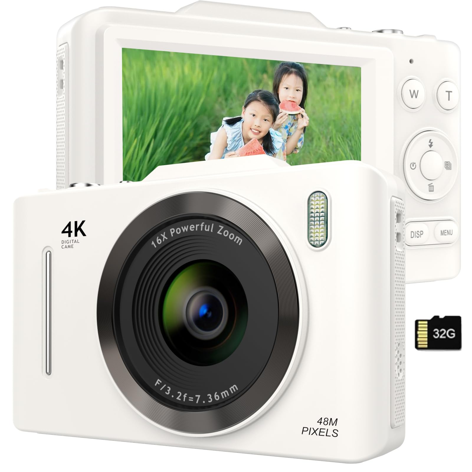 4K digital digital 4K video 64 million compact inch large 16x image continuous mini for school photography 32G card included camera, camera,
4K digital digital 4K video 64 million compact inch large 16x image continuous mini for school photography 32G card included camera, camera,