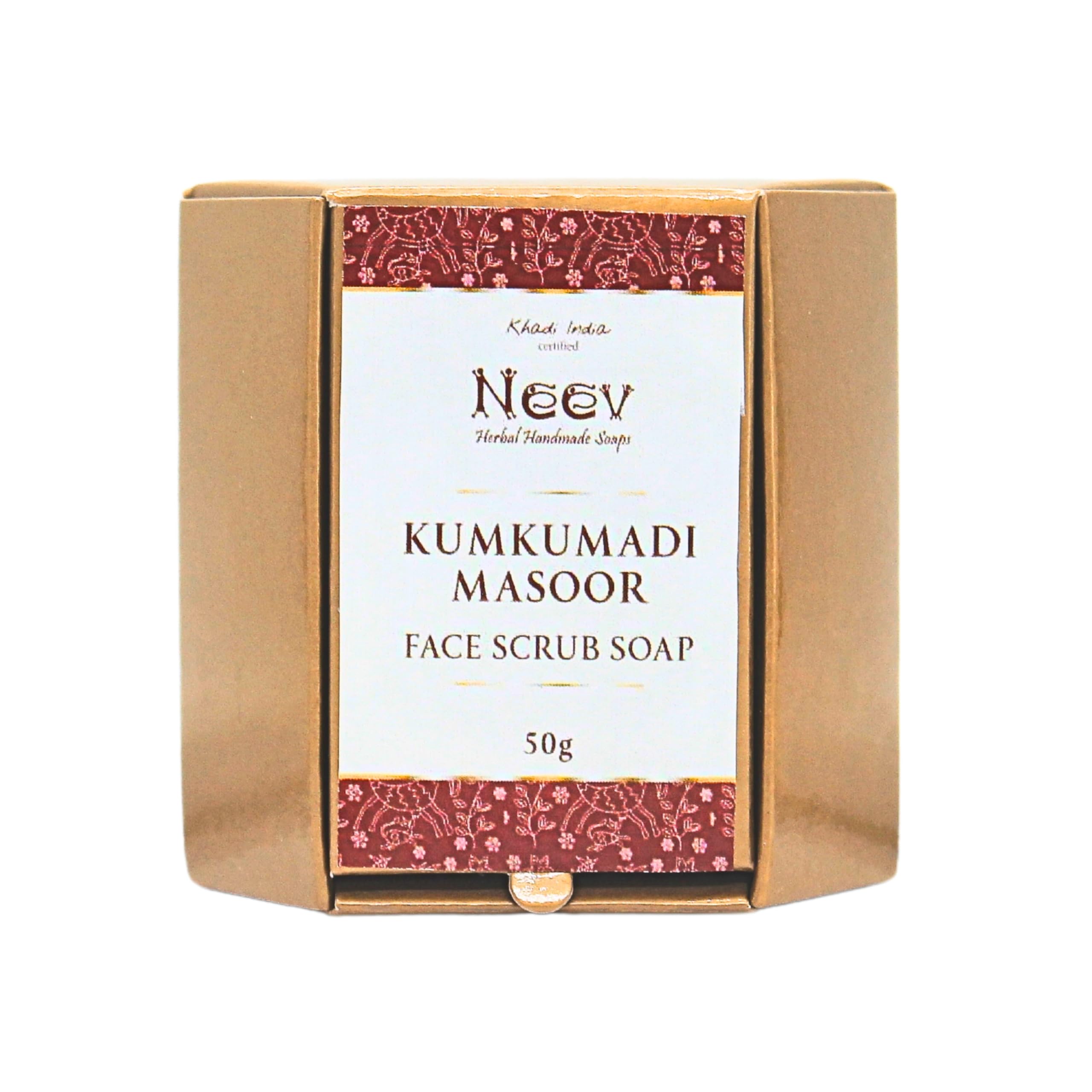 NEEV SOAPS Kumkumadi Face Scrub Soap -Brightens and Smoothens Skin for a Radiant Glow
NEEV SOAPS Kumkumadi Face Scrub Soap -Brightens and Smoothens Skin for a Radiant Glow