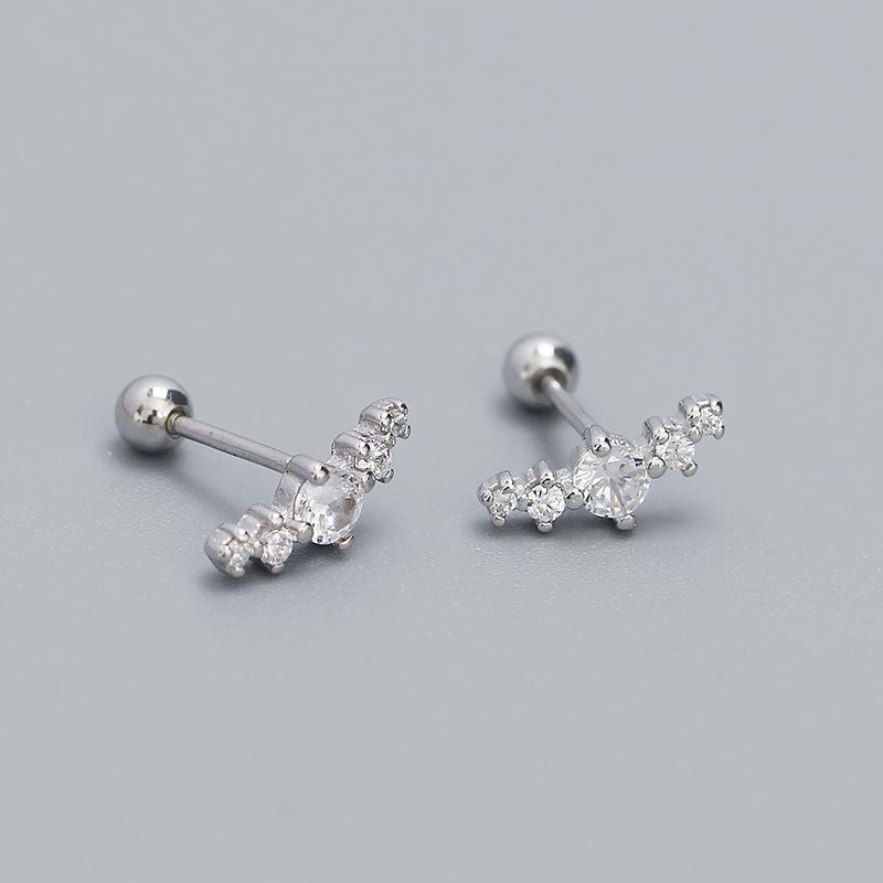 925 Silver Five Clear Zircon Stud Earring For Women Bohemian Fine 1Pc Silver/Gold Color Piercing Jewelry серебряный
925 Silver Five Clear Zircon Stud Earring For Women Bohemian Fine 1Pc Silver/Gold Color Piercing Jewelry серебряный