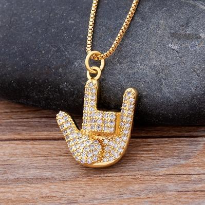 Nidin Charm Sign Language Pendant Copper Zircon Chain I Love You Hand Gestures Choker Necklace for Women Collares Lovers Jewelry
Nidin Charm Sign Language Pendant Copper Zircon Chain I Love You Hand Gestures Choker Necklace for Women Collares Lovers Jewelry