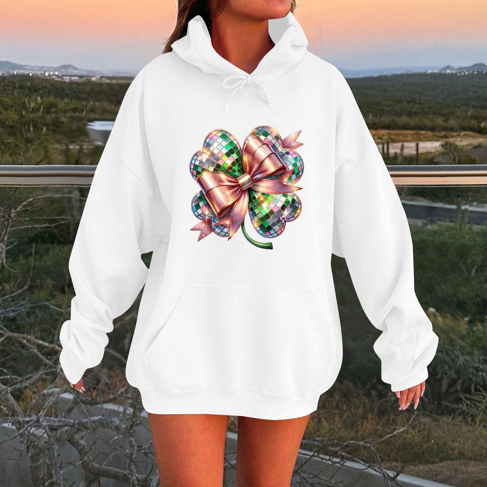 Жіноча мода з круглим вирізом St. Повсякденна толстовка з капюшоном і довгими рукавами з принтом Patrick XL білий
Жіноча мода з круглим вирізом St. Повсякденна толстовка з капюшоном і довгими рукавами з принтом Patrick XL білий