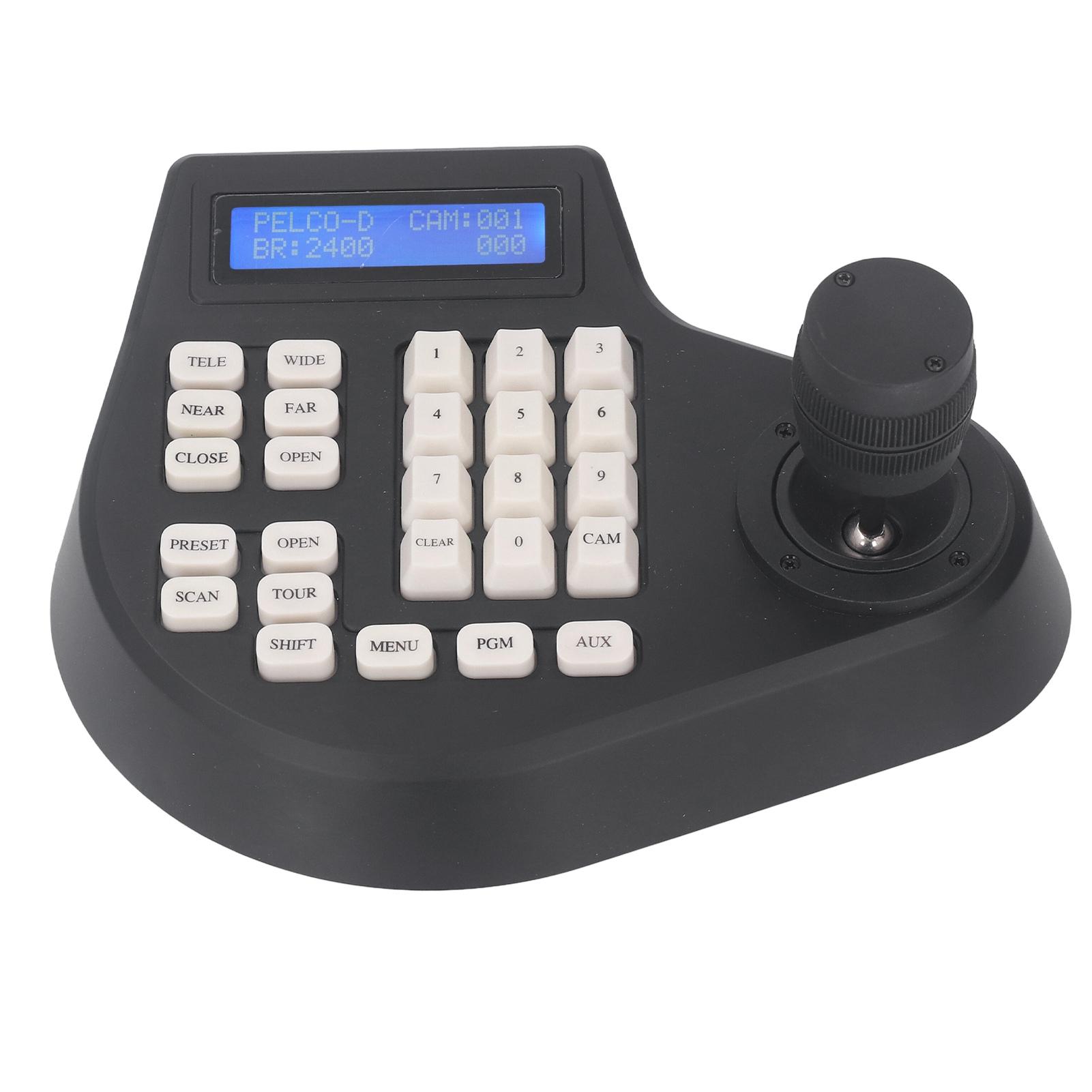 PTZ Контроллер клавиатуры панорамирования и наклона Аналоговый коаксиальный контроллер купольной камеры с 2D джойстиком Шина RS485
PTZ Контроллер клавиатуры панорамирования и наклона Аналоговый коаксиальный контроллер купольной камеры с 2D джойстиком Шина RS485