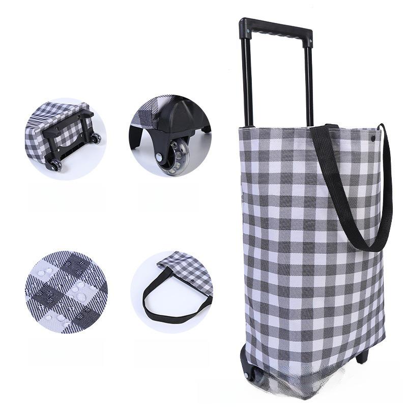 Компактна складана дорожня та господарська сумка-візок на колесах
Компактна складана дорожня та господарська сумка-візок на колесах