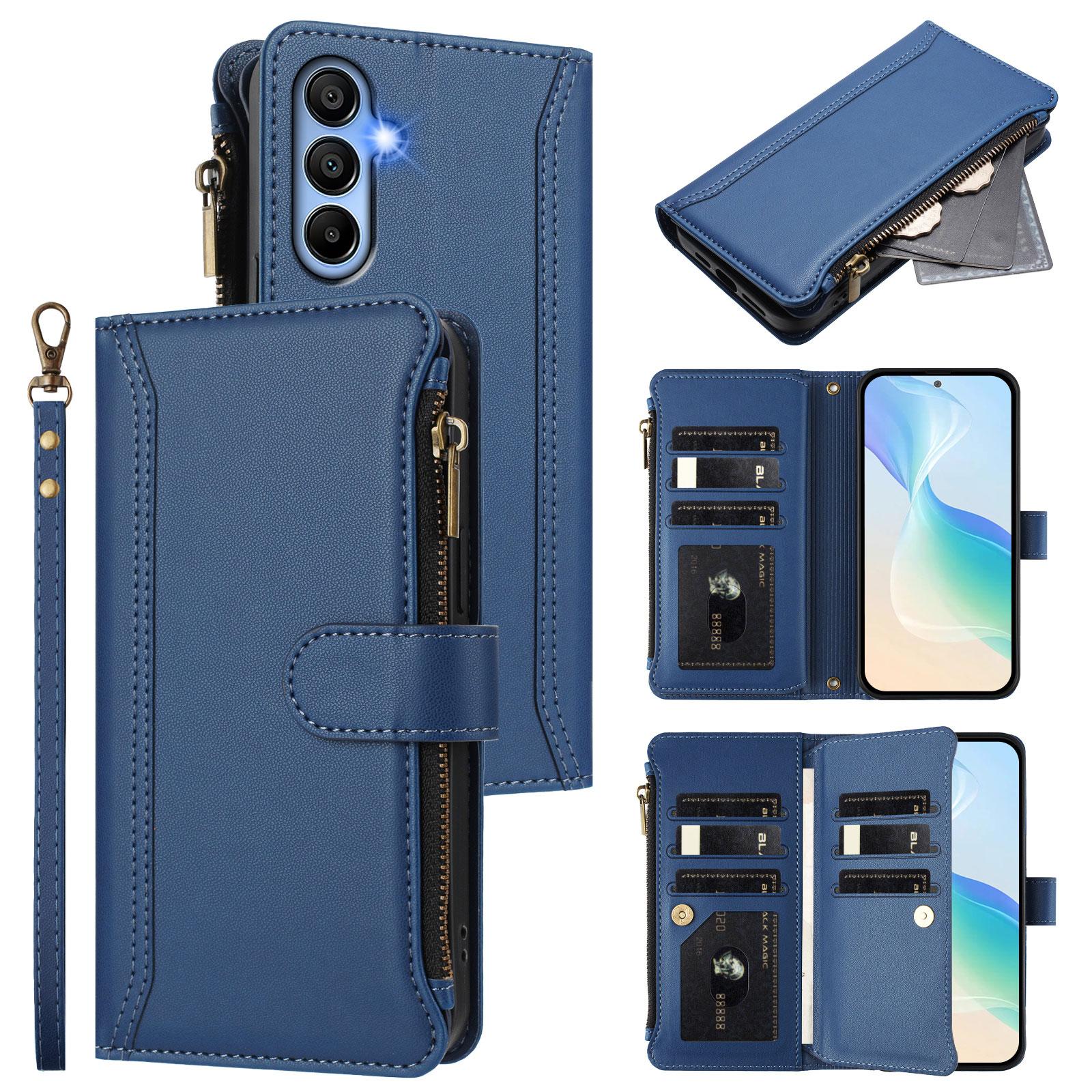 For Samsung Galaxy A15 4G/Galaxy A15 5G Leather Case 9 Card Slots Zipper Wallet Stand Phone Cover with Wrist Strap Mint Green
For Samsung Galaxy A15 4G/Galaxy A15 5G Leather Case 9 Card Slots Zipper Wallet Stand Phone Cover with Wrist Strap Mint Green