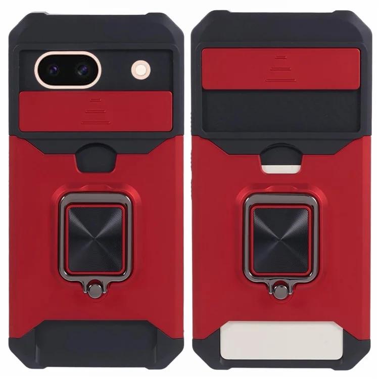 For Google Pixel 8a Cover Camera Slide Lid Card Holder Cell Phone Case with Ring Kickstand
For Google Pixel 8a Cover Camera Slide Lid Card Holder Cell Phone Case with Ring Kickstand