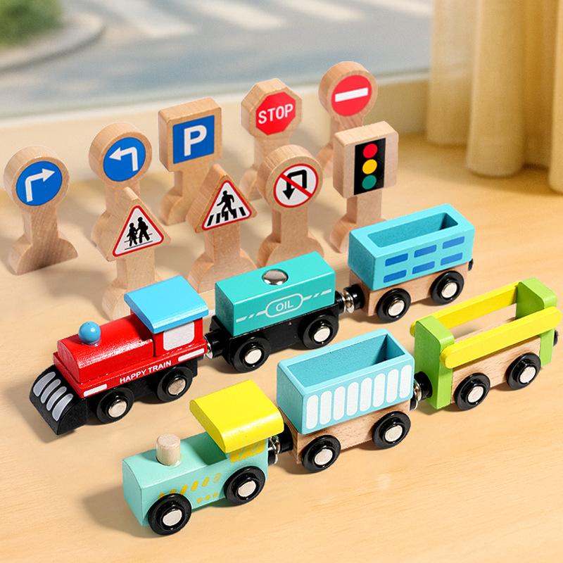 Wooden simulation trolley inertia hand push train wooden children s toy trolley street sign small train track
Wooden simulation trolley inertia hand push train wooden children s toy trolley street sign small train track