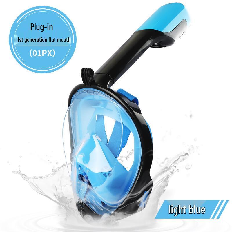 Набір для снорклінгу для дорослих: Силіконова маска для дайвінгу та окуляри з повнолицьовою трубкою. Adult L/XL світло-синій колір
Набір для снорклінгу для дорослих: Силіконова маска для дайвінгу та окуляри з повнолицьовою трубкою. Adult L/XL світло-синій колір