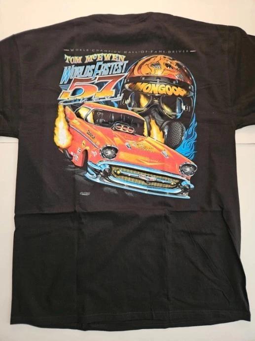 Tom Mongoose McEwen 1957 Chev New Cotton Mens T shirt NHRA Drag S
Tom Mongoose McEwen 1957 Chev New Cotton Mens T shirt NHRA Drag S