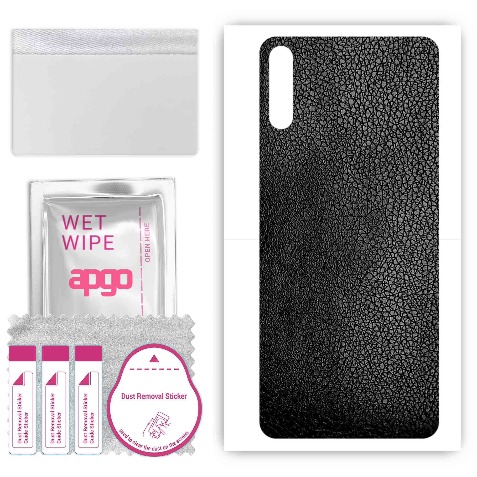 apgo Protective Skin Sticker for the back compatible with Huawei Enjoy 10 10e, Wrap Film, Foil, Vinyl - Pattern Black Leather
apgo Protective Skin Sticker for the back compatible with Huawei Enjoy 10 10e, Wrap Film, Foil, Vinyl - Pattern Black Leather