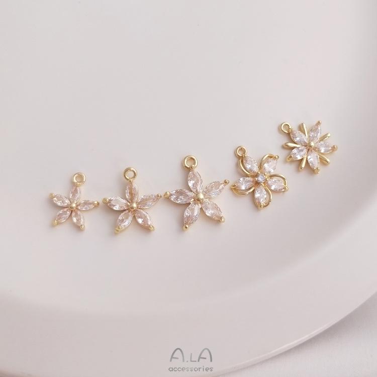 Zircon Peach Heart Sakura Daisy 14K Gold-Filled Flower Pendant for DIY Bracelet & Earrings
Zircon Peach Heart Sakura Daisy 14K Gold-Filled Flower Pendant for DIY Bracelet & Earrings