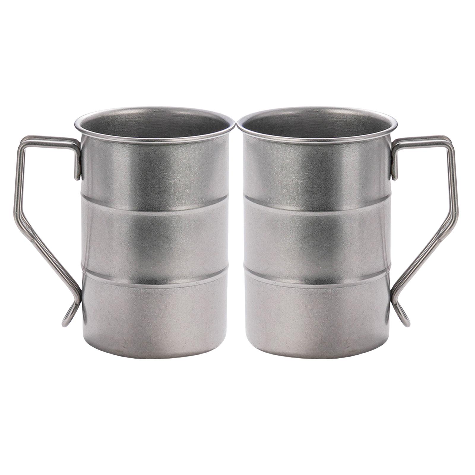 Набор из 2 питьевых чашек из нержавеющей стали для напитков, большой емкости, чашка для воды, промышленный стиль, форма нефтяных бочек, пивная кружка
Набор из 2 питьевых чашек из нержавеющей стали для напитков, большой емкости, чашка для воды, промышленный стиль, форма нефтяных бочек, пивная кружка