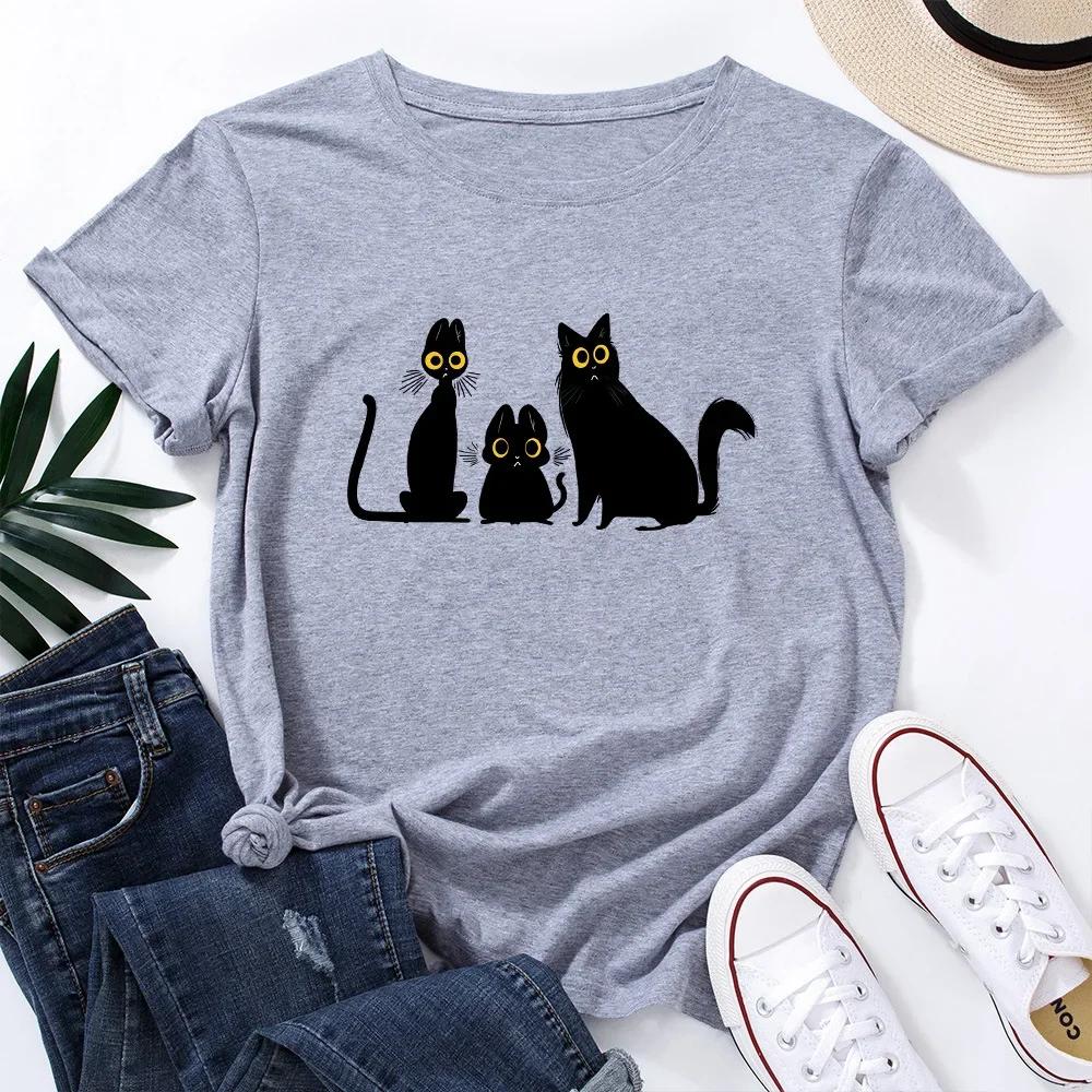 Women s T-shirts Black Cat Graphic T Shirt Oversized Short Sleeve Woman Tops Female Clothing Summer Tshirt S
Women s T-shirts Black Cat Graphic T Shirt Oversized Short Sleeve Woman Tops Female Clothing Summer Tshirt S