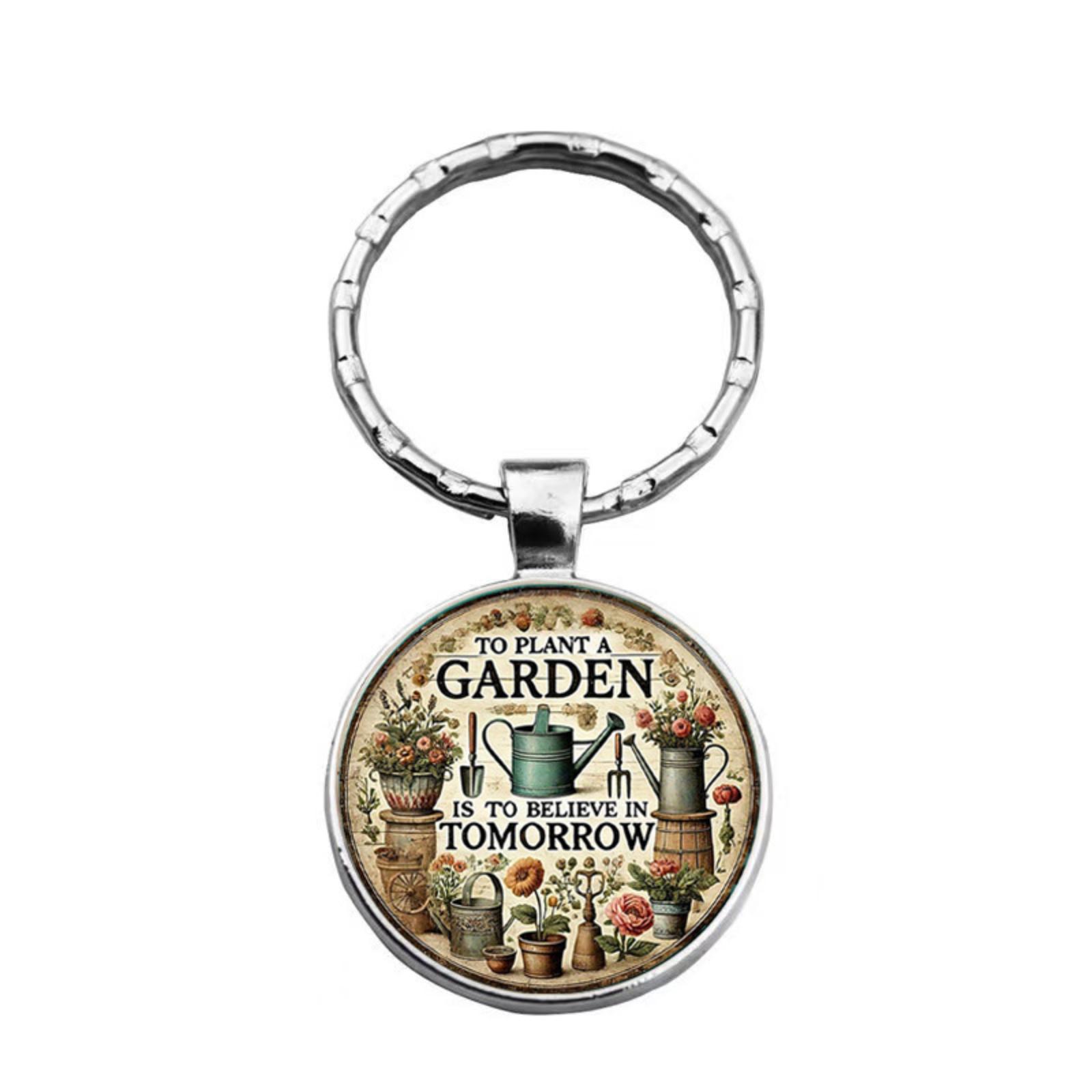 Round Metal Keychain Pendant with Inspirational Garden Print Alloy Key Ring Suitable for Everyday Use and Gift Giving One Size
Round Metal Keychain Pendant with Inspirational Garden Print Alloy Key Ring Suitable for Everyday Use and Gift Giving One Size