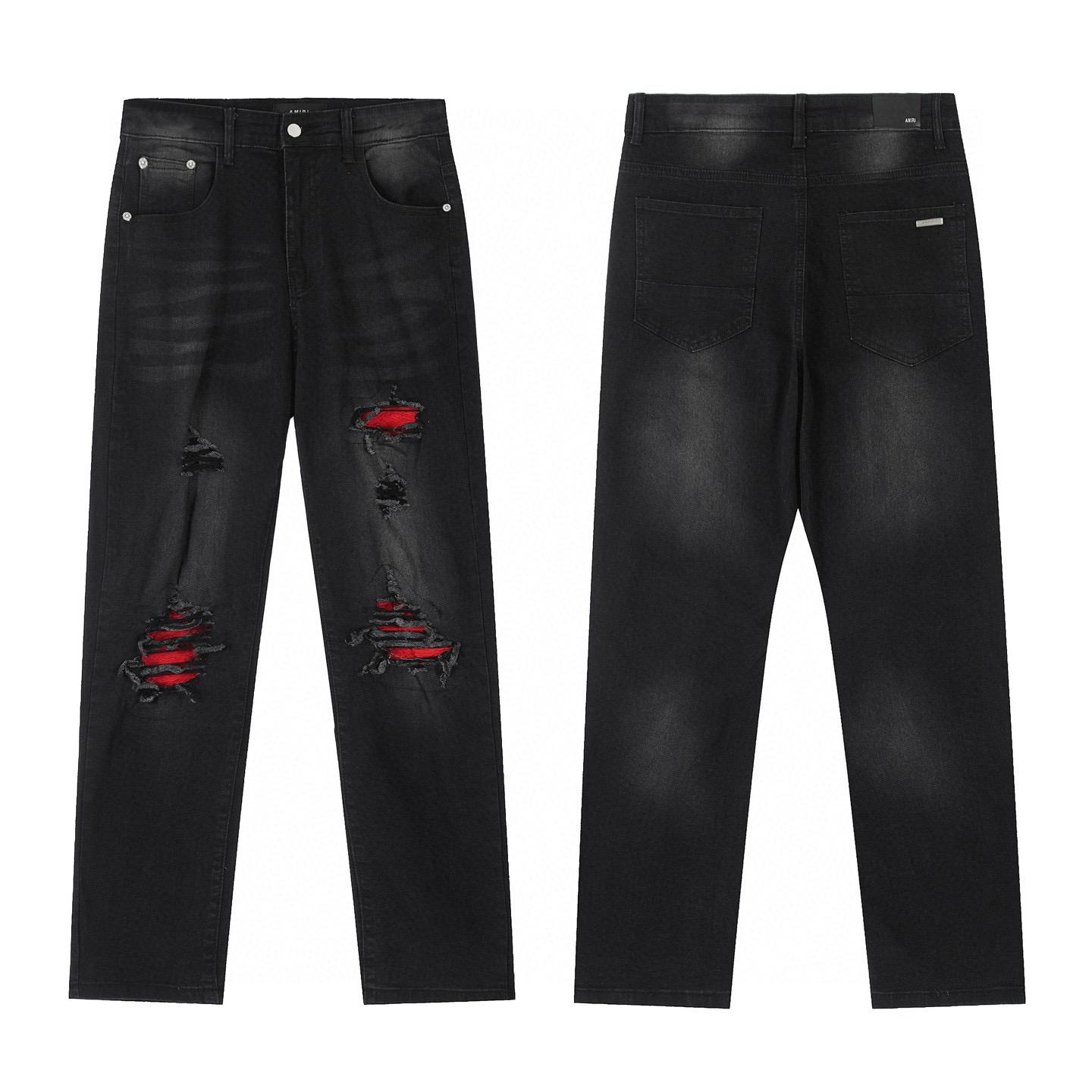 M51 Amiri Men s and Women s American Style Trendy Jeans with Fabric Patches, Holes, Embroidery, Casual and Fashionable High Street Pants 34
M51 Amiri Men s and Women s American Style Trendy Jeans with Fabric Patches, Holes, Embroidery, Casual and Fashionable High Street Pants 34