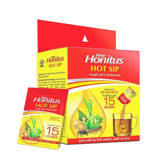 Dabur Honitus Hot Sip - Pack of 30 Sachets ( 4gx30 )| 100% Ayurvedic Kadha | Provides Instant Relief from Cough| Unique Blend of 15 Ayurvedic Herbs
Dabur Honitus Hot Sip - Pack of 30 Sachets ( 4gx30 )| 100% Ayurvedic Kadha | Provides Instant Relief from Cough| Unique Blend of 15 Ayurvedic Herbs