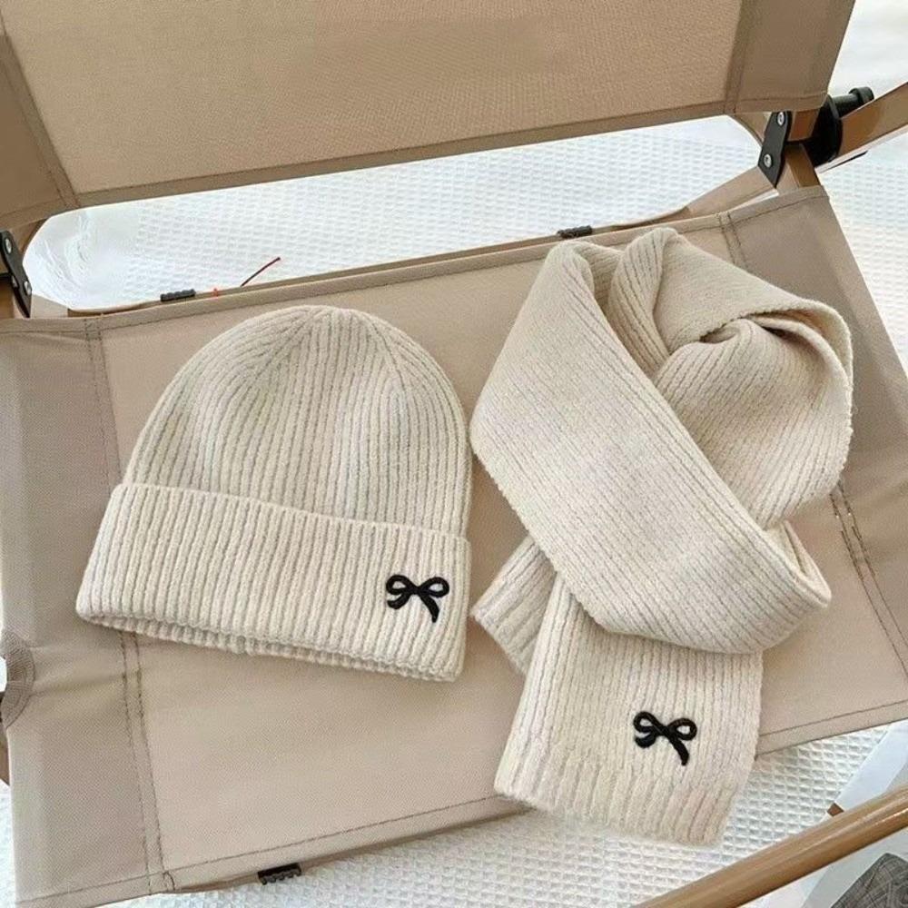 Bow Embroidery Scarf Hat Set Warm Neck Warmer New Beanie Hat For 2-8Y бежевий
Bow Embroidery Scarf Hat Set Warm Neck Warmer New Beanie Hat For 2-8Y бежевий