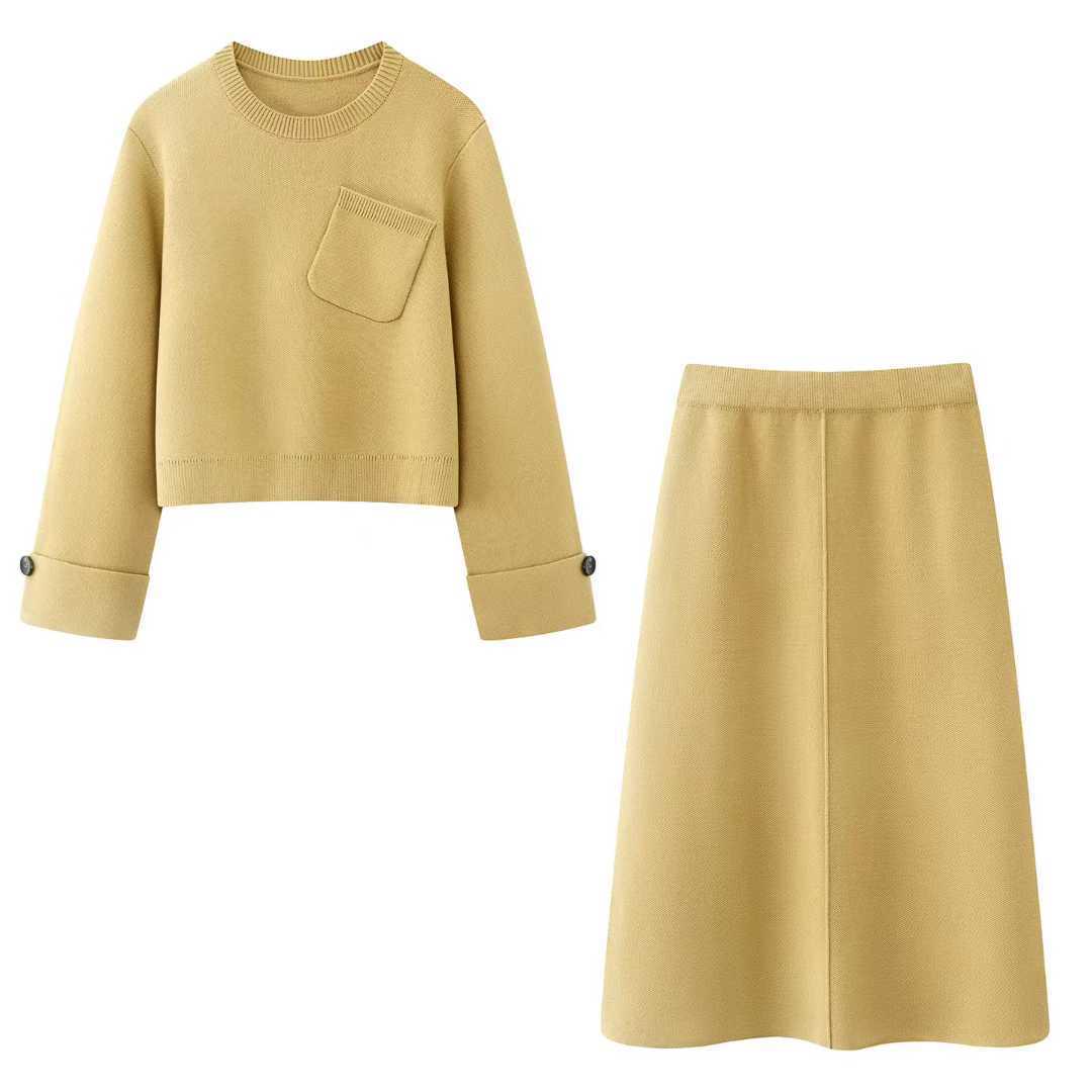 Women s Autumn/Winter Knit Sweater and Long Skirt Two-Piece Set S
Women s Autumn/Winter Knit Sweater and Long Skirt Two-Piece Set S