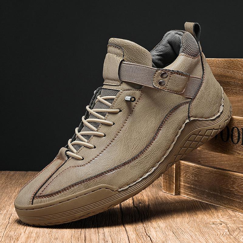 Autumn and winter new leather boots men s casual shoes fleece warm snow boots men s high-top Martin boots hand-sewn tooling shoes 46
Autumn and winter new leather boots men s casual shoes fleece warm snow boots men s high-top Martin boots hand-sewn tooling shoes 46