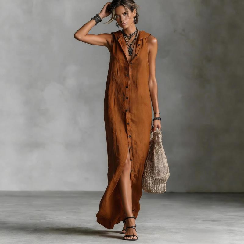 2026 New Women s Casual Loose Sleeveless Long Dress with Single-Breasted Buttons and Fashionable Hood XXXL
2026 New Women s Casual Loose Sleeveless Long Dress with Single-Breasted Buttons and Fashionable Hood XXXL