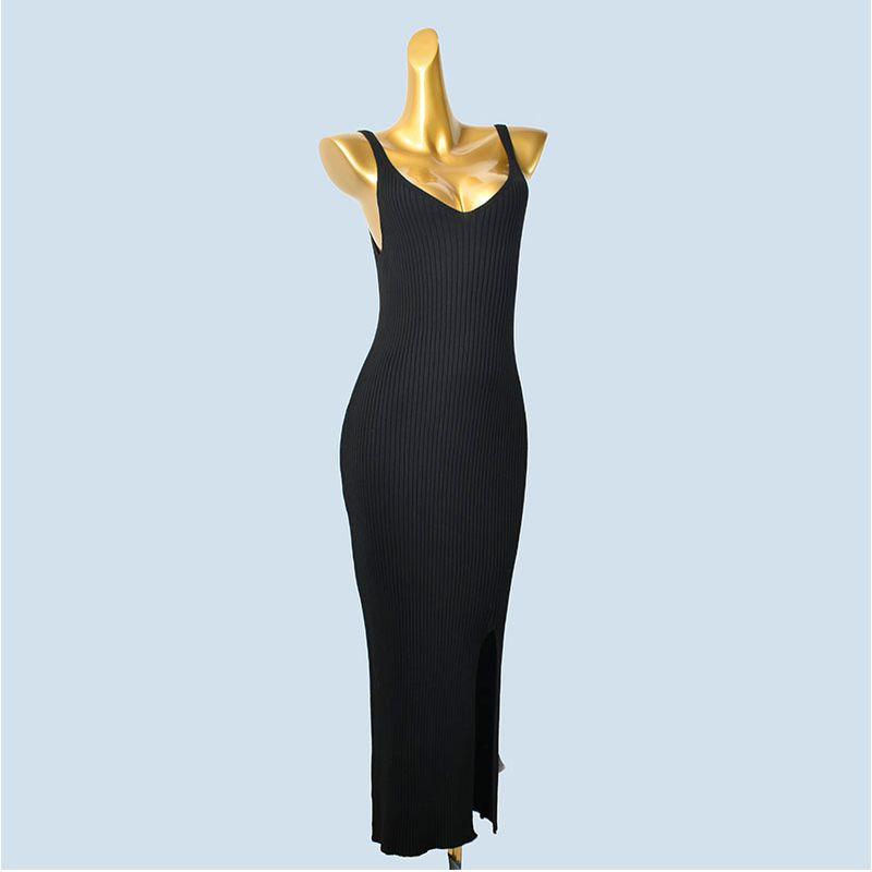 Foreign Goods Cut Label Fashion Style Double V-neck Strap Dress V-neck Split Sheath Silm Drape Soft Glutinous Spring & Fall Women Black L
Foreign Goods Cut Label Fashion Style Double V-neck Strap Dress V-neck Split Sheath Silm Drape Soft Glutinous Spring & Fall Women Black L