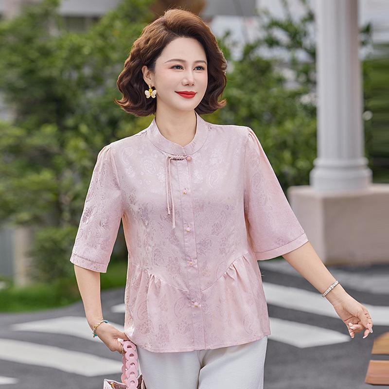 Mom s New Summer Mid-Sleeve T-Shirt: High-End Casual Printed Top for Stylish Middle-Aged Women 3XL (recommended 115-130 jin) рожевий
Mom s New Summer Mid-Sleeve T-Shirt: High-End Casual Printed Top for Stylish Middle-Aged Women 3XL (recommended 115-130 jin) рожевий