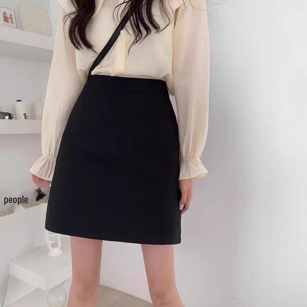 2025 Spring Black High-Waisted A-Line Skirt - Fashionable Bodycon Preppy Style for Women M
2025 Spring Black High-Waisted A-Line Skirt - Fashionable Bodycon Preppy Style for Women M
