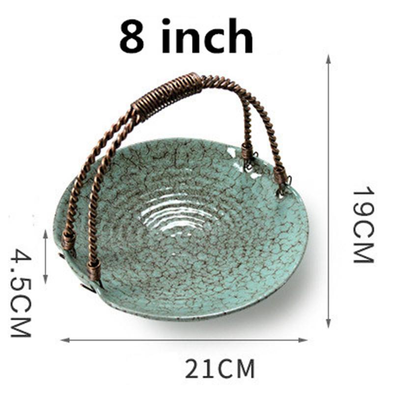 Creative European ceramic tray with handle basket fruit sushi Steak tray Tableware Household Japanese Dish baking china Plate
Creative European ceramic tray with handle basket fruit sushi Steak tray Tableware Household Japanese Dish baking china Plate